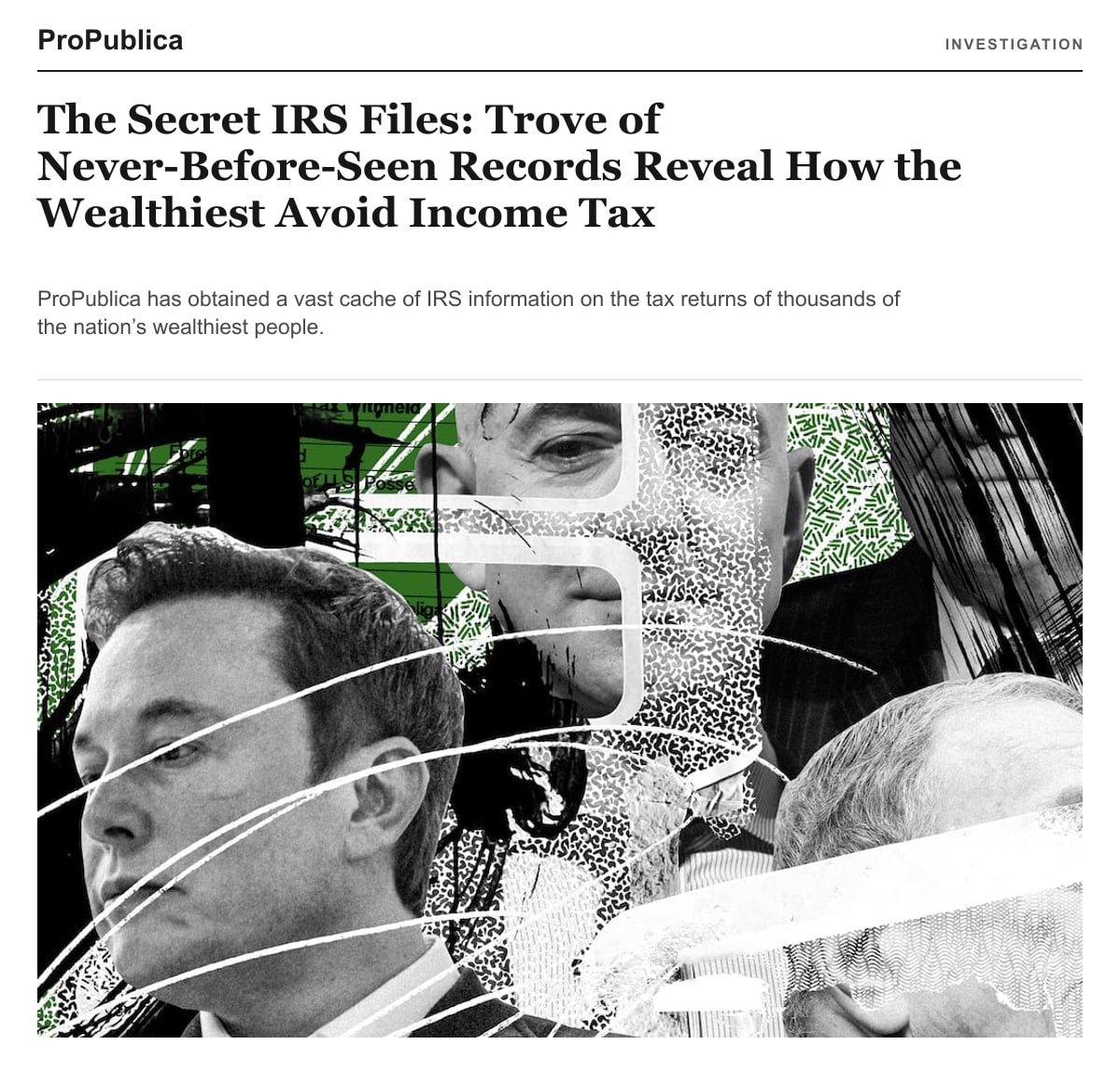 ProPublica 原作页面画面，包含报道标题、导语和必要原图。