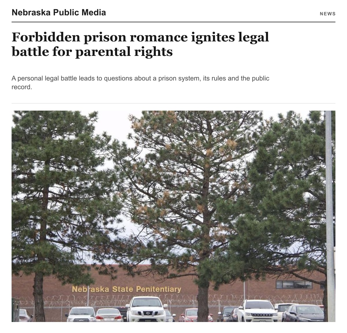 Nebraska Public Media 原作页面画面，包含报道标题、导语和必要原图。